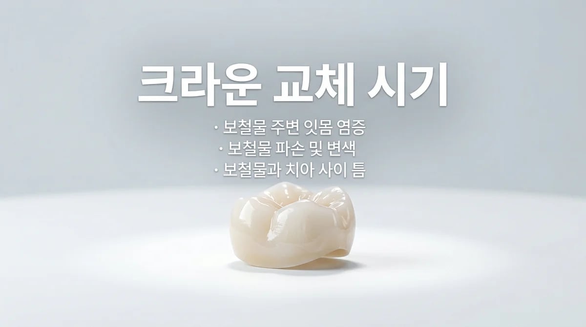 치아 크라운 교체 시기, 평균 수명과 5가지 주요 신호