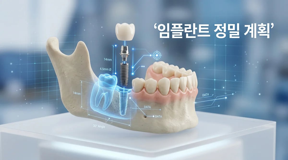 임플란트 식립 위치: 성공을 위한 정밀 디지털 계획의 중요성
