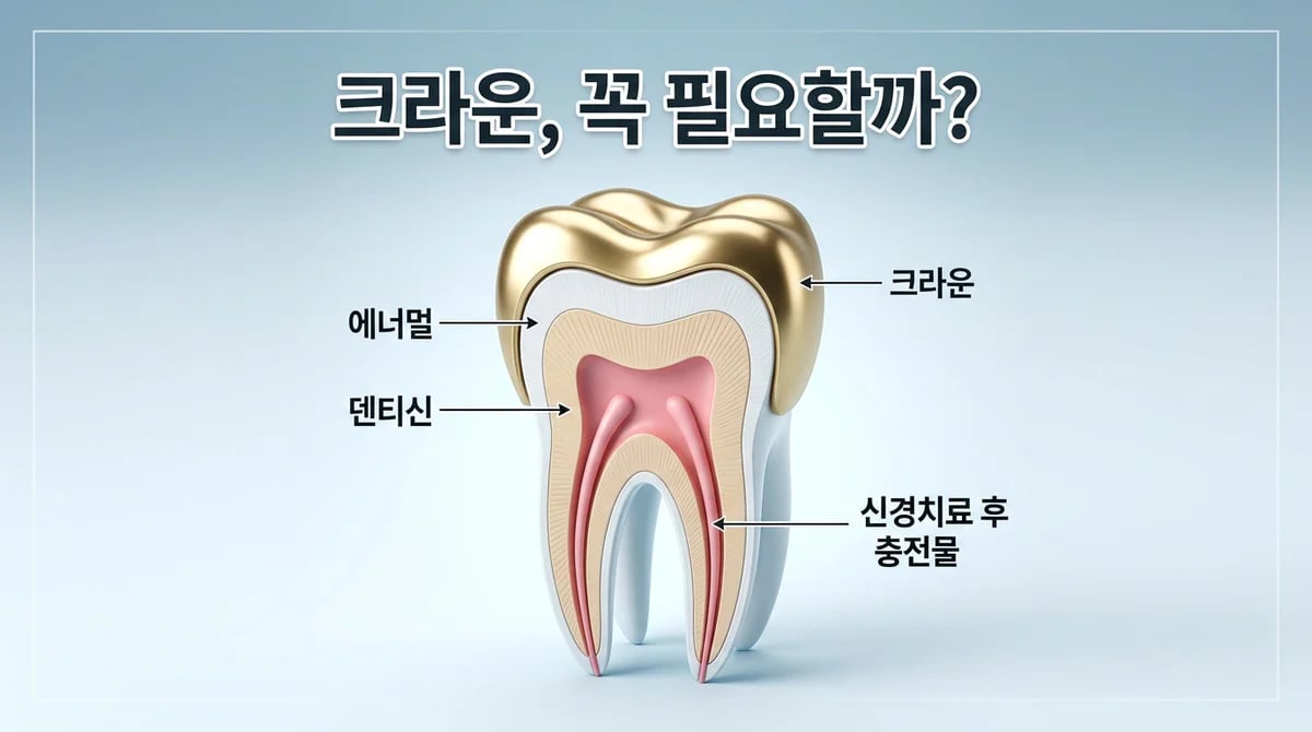 신경치료 후 크라운: 왜 필수일까요? 부착 시기와 중요성 5가지
