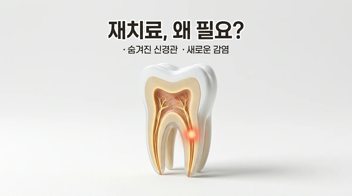 신경치료 재치료: 통증 재발 원인 4가지와 현명한 치료법 선택 가이드