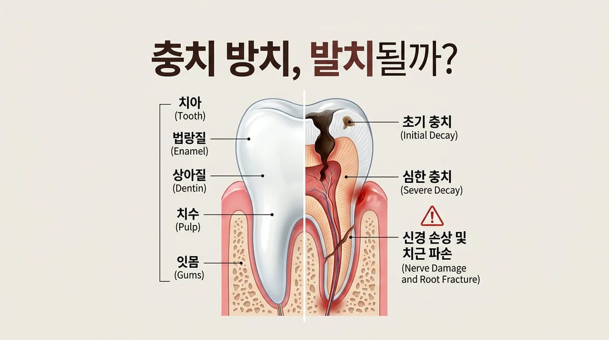 충치 방치하면 결국 발치로? 치아우식증 진행 단계와 예방