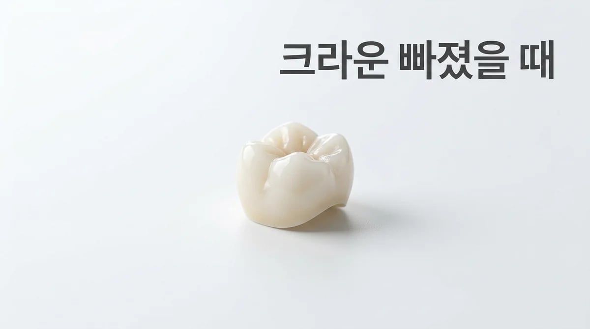 어금니 크라운 빠졌을 때: 침착한 응급처치 3단계 및 원인 분석 가이드