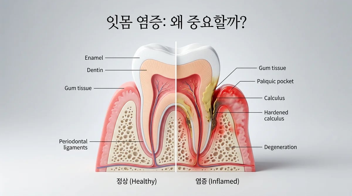 치아 염증, 스케일링과 잇몸 치료가 필수적인 4가지 과학적 이유