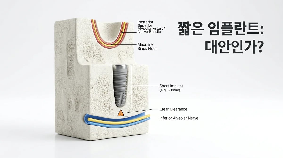 짧은 임플란트: 치조골 부족 시 장점, 한계 및 고려사항