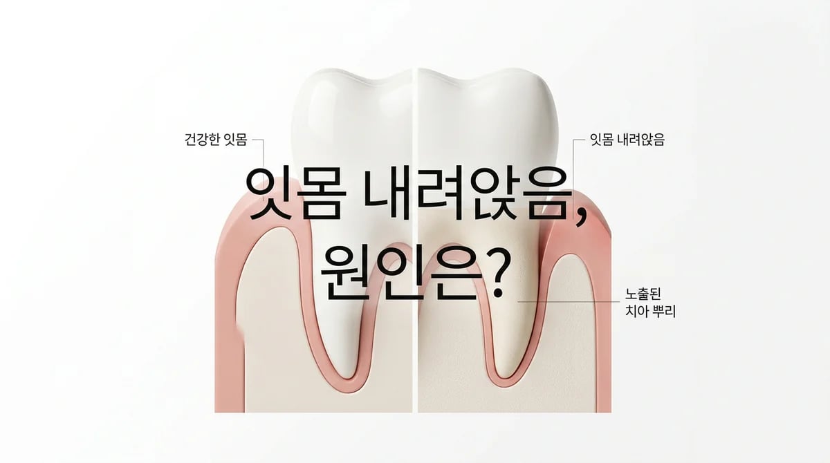 앞니 잇몸이 내려앉는다면? 치은 퇴축의 주요 원인과 치은 생물형