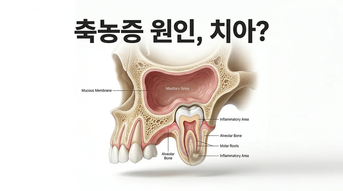 치성 상악동염: 치아 뿌리 염증이 축농증 유발? 증상과 진단 중요성