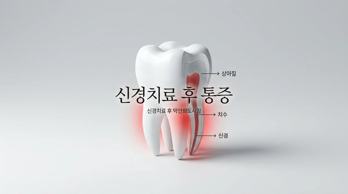 신경치료 후 통증, 치아 뿌리 염증 원인과 정밀 진단 가이드