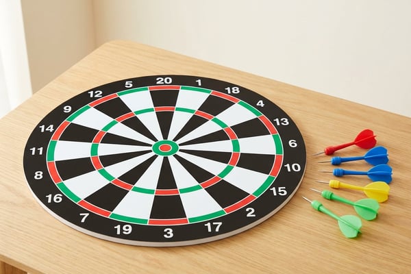 금메달 원형 자석다트 + 다트핀 6p