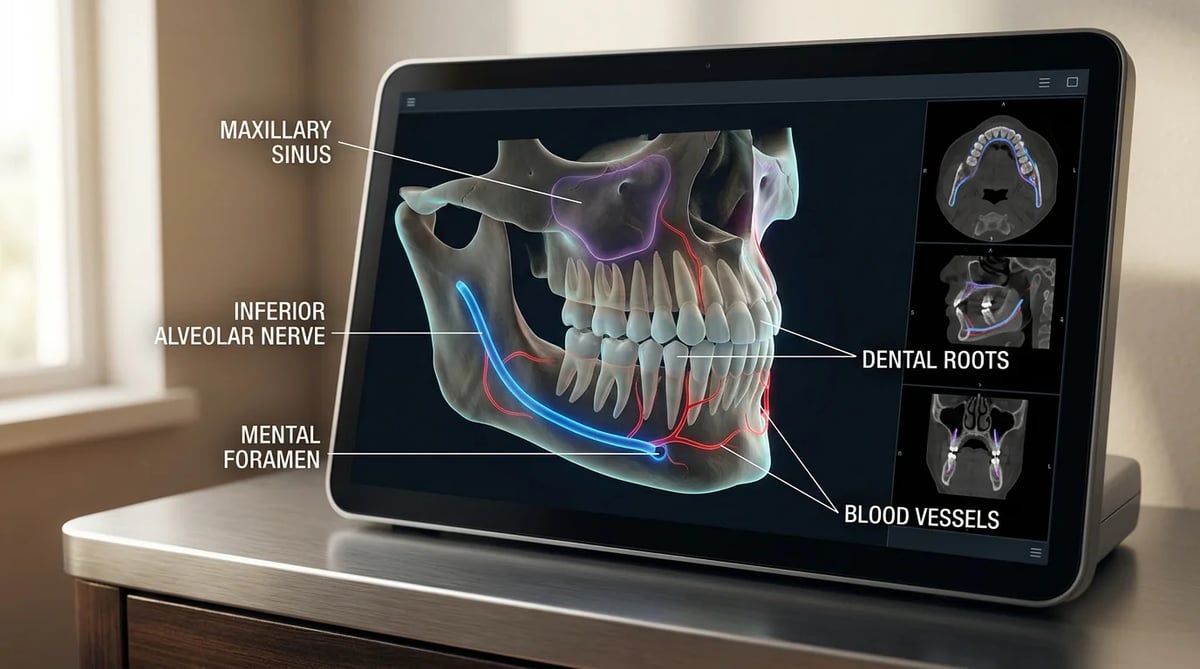 잇몸뼈 상태를 정밀하게 분석하는 3D CT(CBCT) 영상 이미지