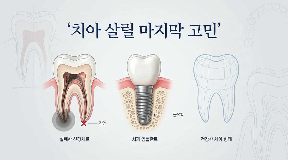 재신경치료 실패 시 발치, 꼭 해야 할까? 치아 보존 5가지 선택지