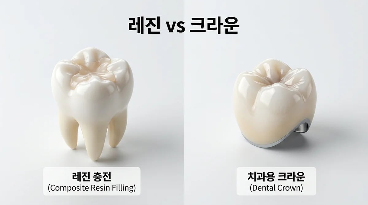 레진 vs 크라운: 치과 보철물 선택 가이드와 내구성 비교
