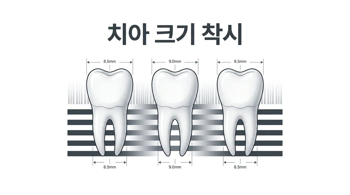 성인 치아 크기 표준과 착시 현상: 내 치아는 정상일까?
