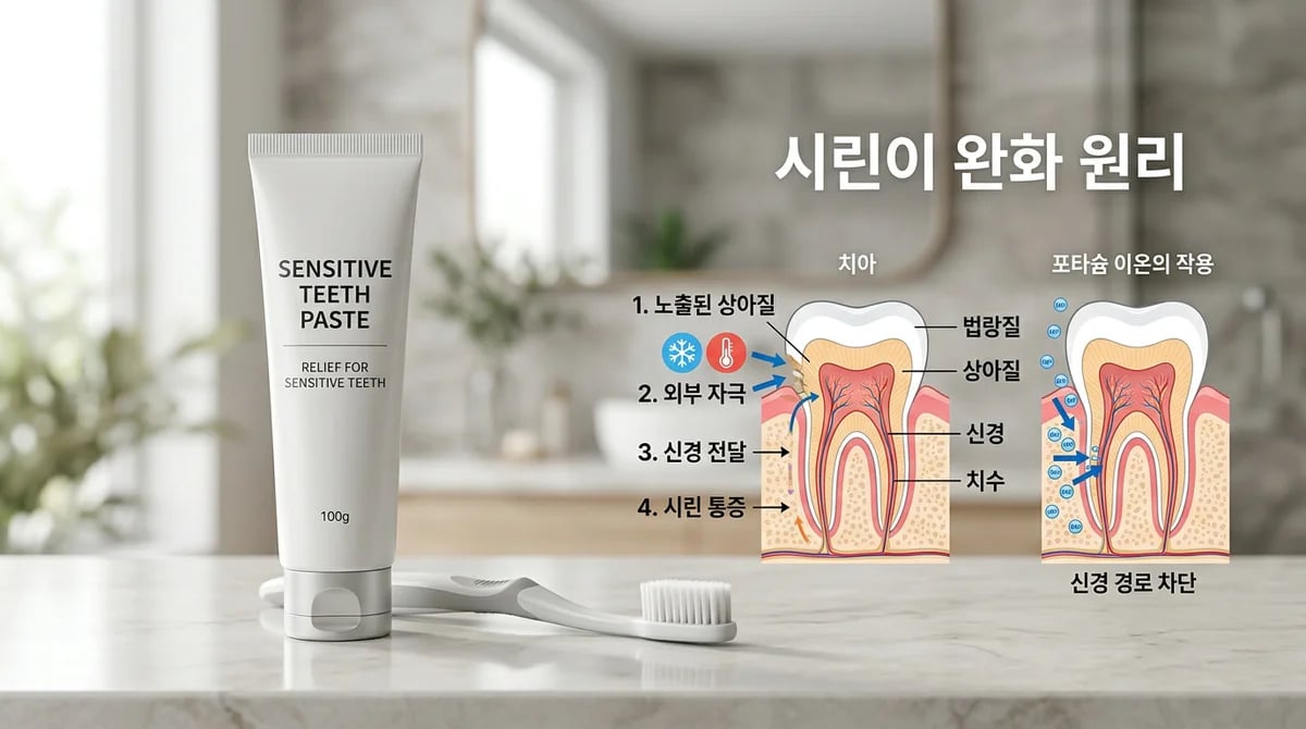 시린이 치약, 통증 완화 원리는? 상아질 지각과민증과 작용 방식