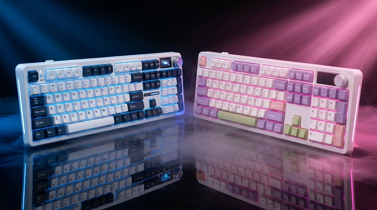 독거미 F108 Pro vs 아콘 AK74 풀배열 기계식 키보드 비교