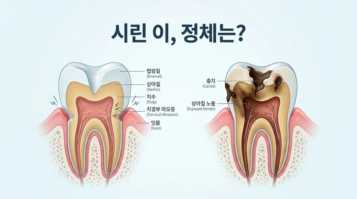 치경부 마모증과 충치, 어떻게 구별할까? 시린 이의 진짜 원인 분석