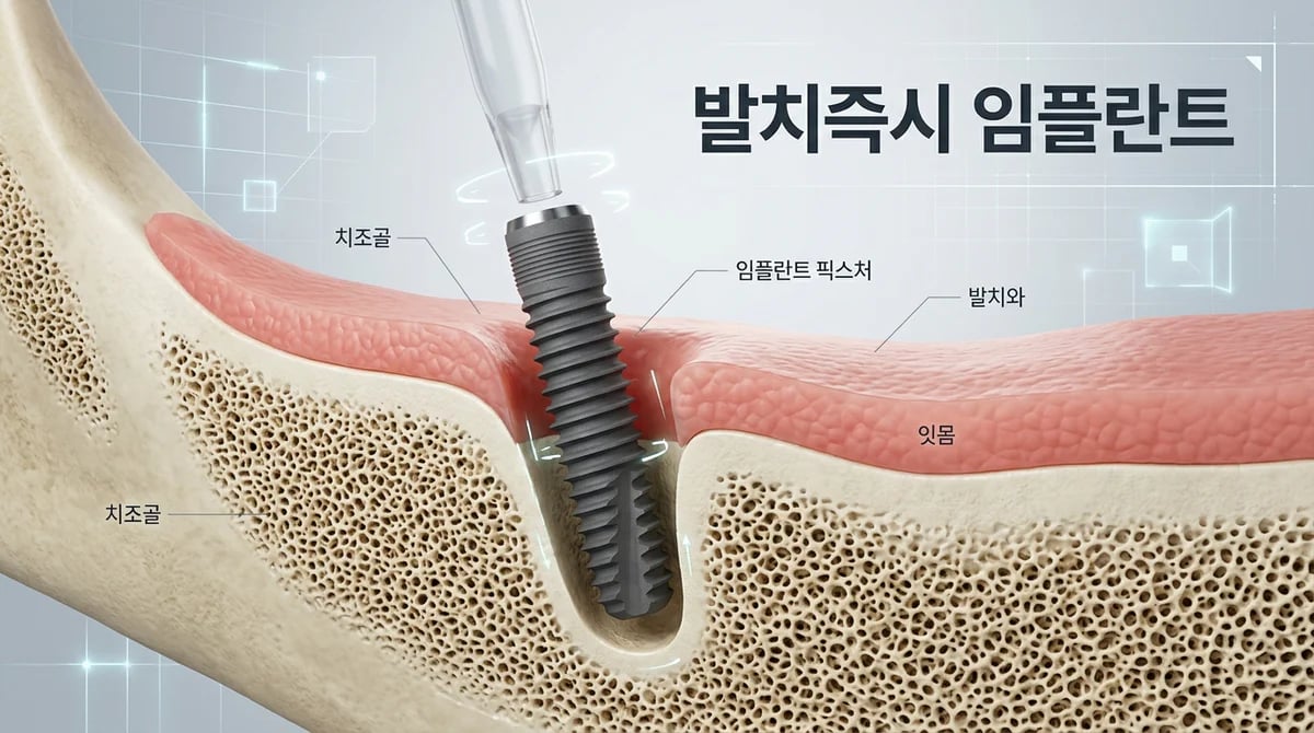 발치즉시 임플란트: 치료 기간 단축과 성공을 위한 핵심 조건 3가지
