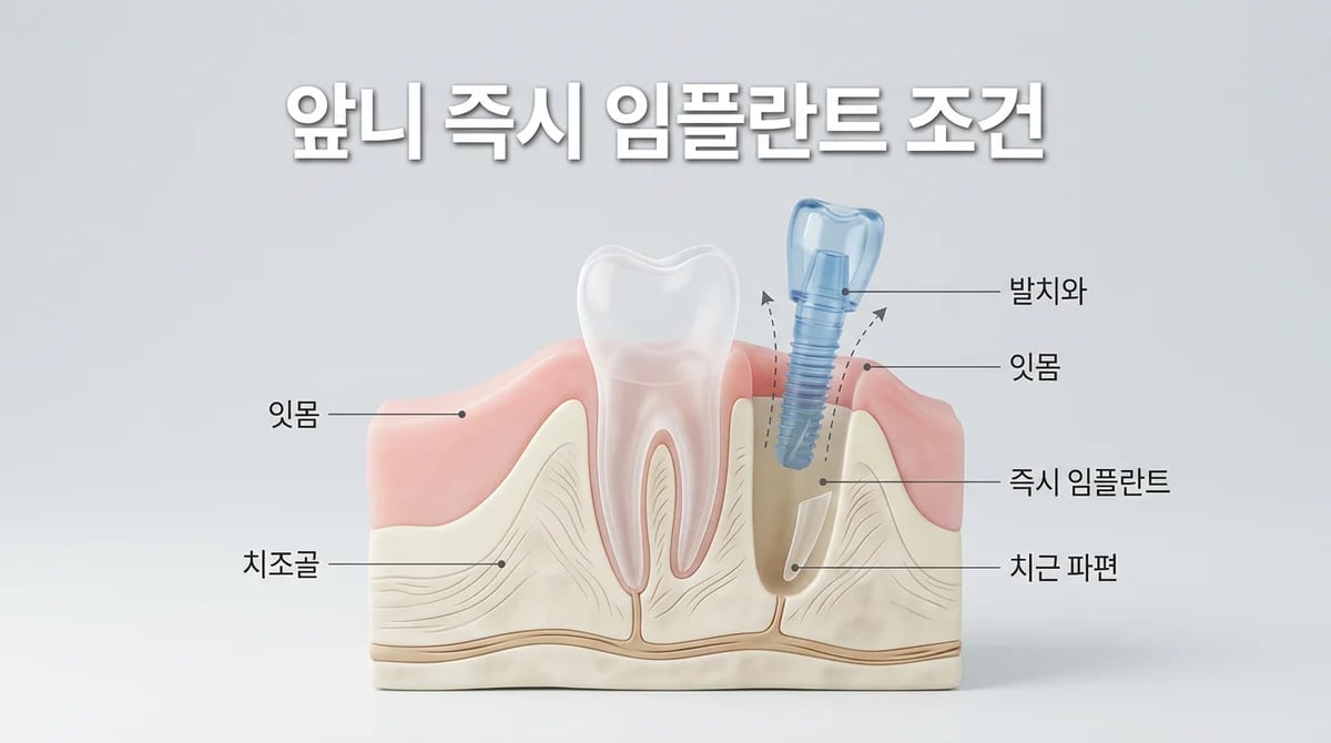 앞니 발치 즉시 임플란트: 성공을 위한 필수 조건 3가지
