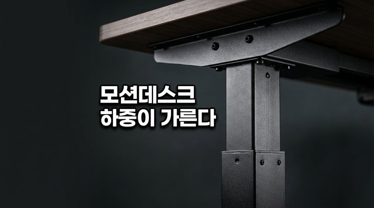 모션데스크 기둥 2단 조인트 클로즈업