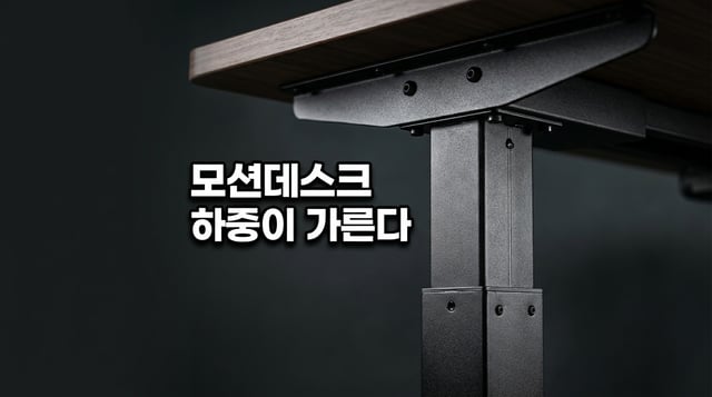 모션데스크 기둥 2단 조인트 클로즈업