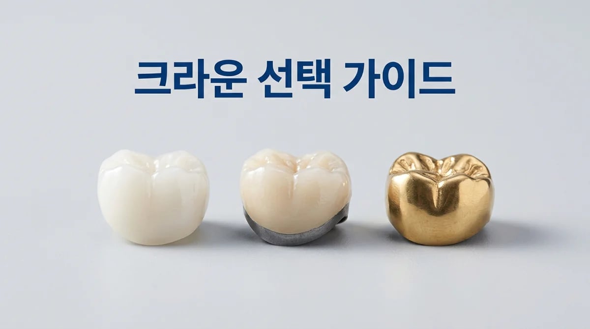 치아 크라운 종류별 특징과 합리적 선택 가이드: 지르코니아, PFM, 골드 비교