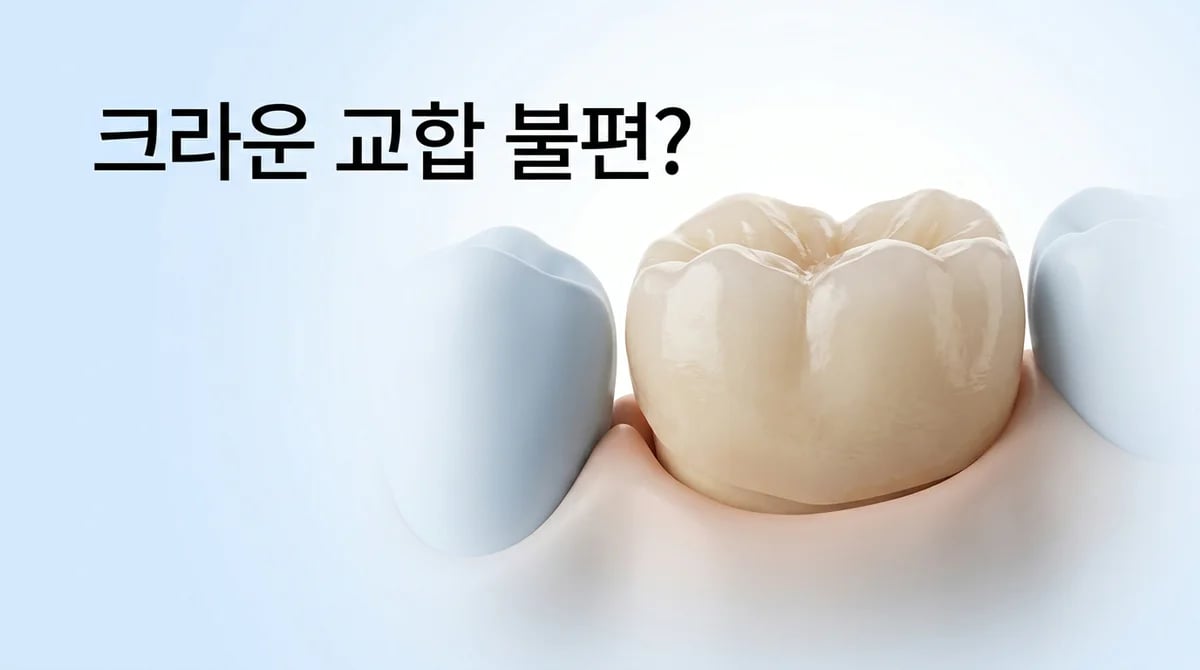 크라운 치료 후 교합 어색함: 불편할 때 대처법과 원인 분석