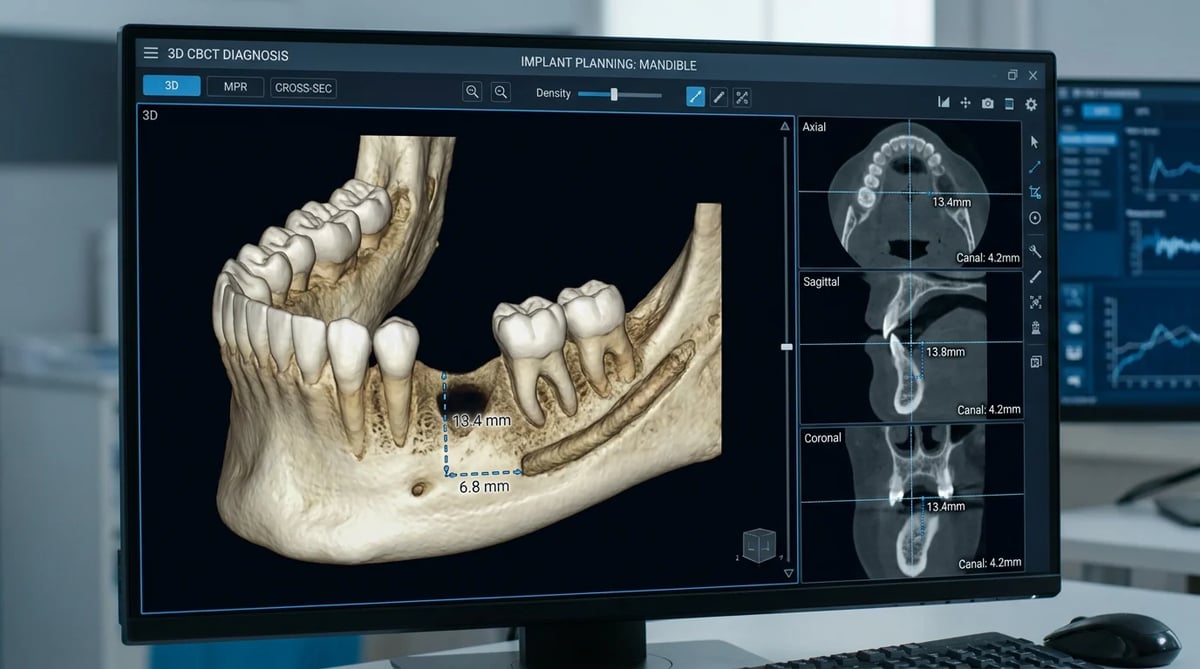 치과 CBCT 3D 분석 이미지, 임플란트 정밀 진단