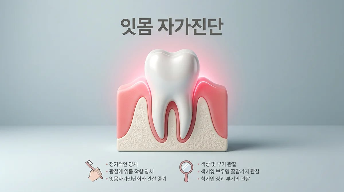 집에서 잇몸 건강 확인하는 4가지 자가진단법