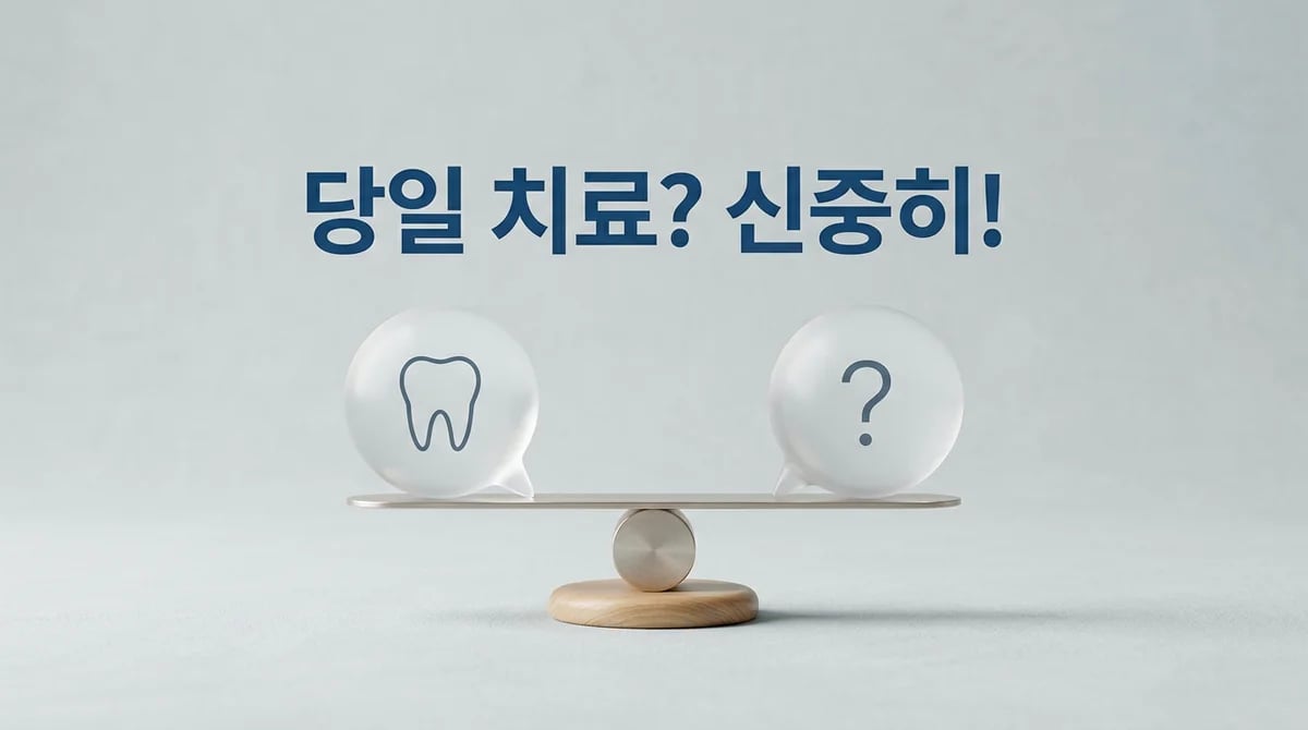 치과 당일 치료 권유, 현명하게 대처하는 5가지 판단 기준
