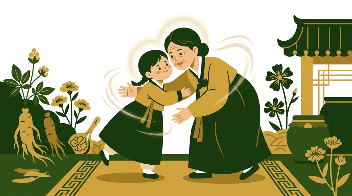 아이가 부모의 스킨십을 피하고 부모는 안타까워하는 모습