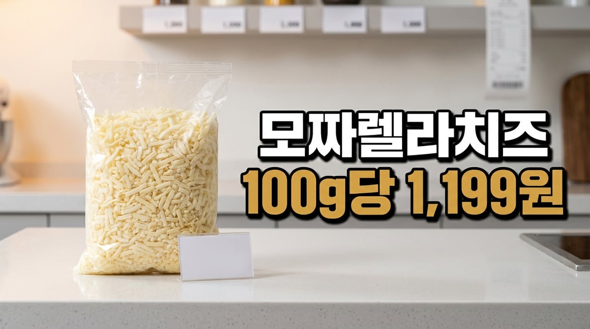 모짜렐라치즈 100g당 단가 비교 대표 이미지