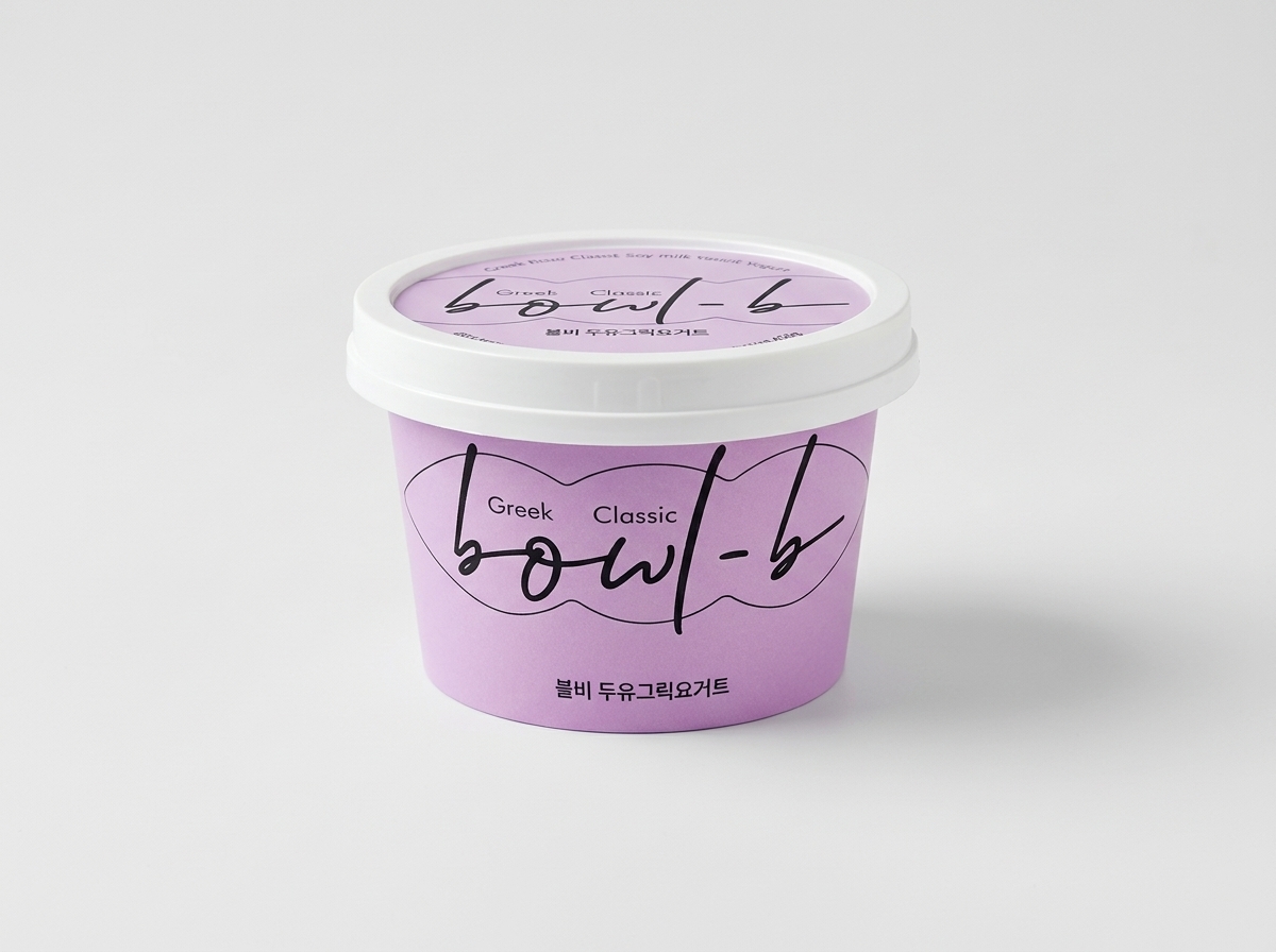 연보라색 용기의 볼비 두유 그릭요거트 클래식 450g