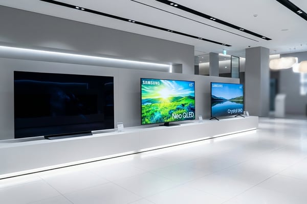 LG OLED C5, 삼성 Neo QLED, 삼성 Crystal UHD 65인치 TV 3대 예산별 비교