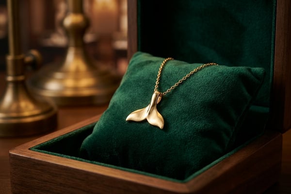 루키스톤 14K 고래꼬리 펜던트 목걸이