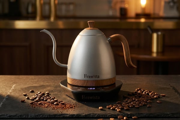 브듀스타 아티잔 전기드립포트 PRO 1L 실버그레이