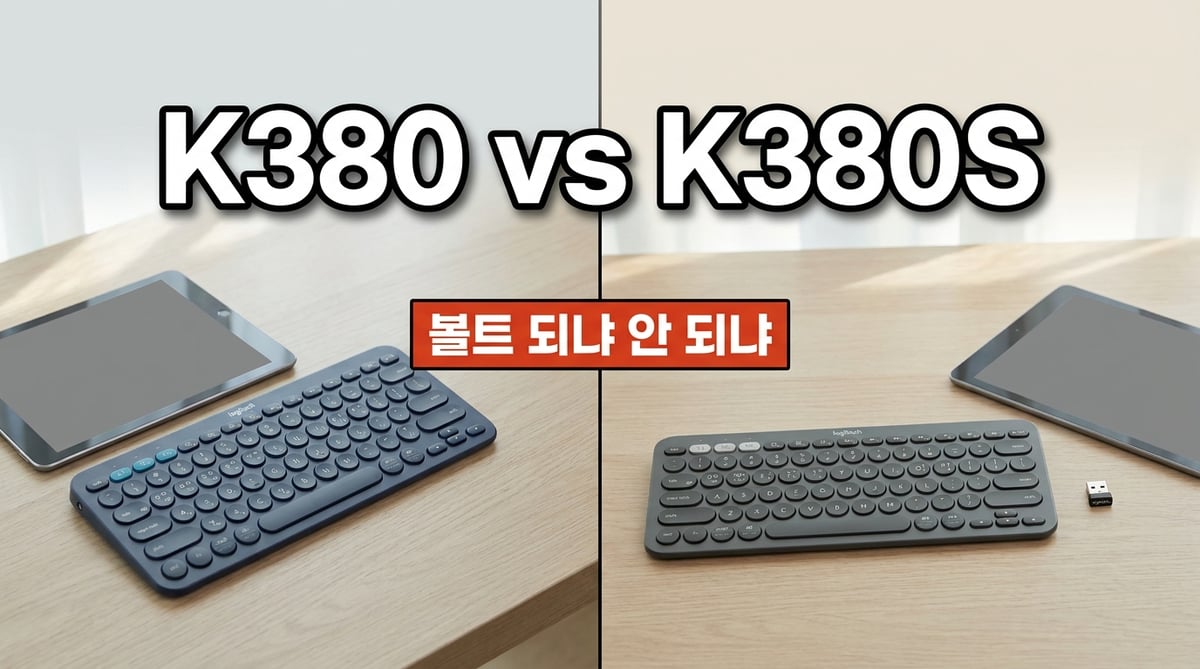 로지텍 K380과 K380S 블루투스 키보드 비교