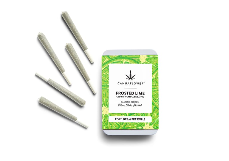 Cannaflower Frosted Lime 5 Pack Effects at a glance – CBD hemp flower buds