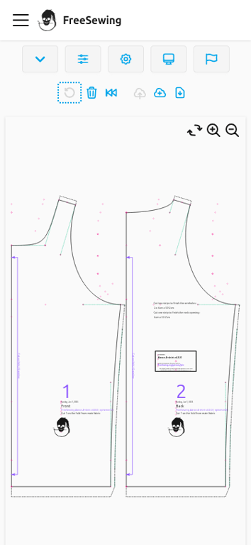 A screenshot of the FreeSewing Editor in inspect view on
|
||||
mobile