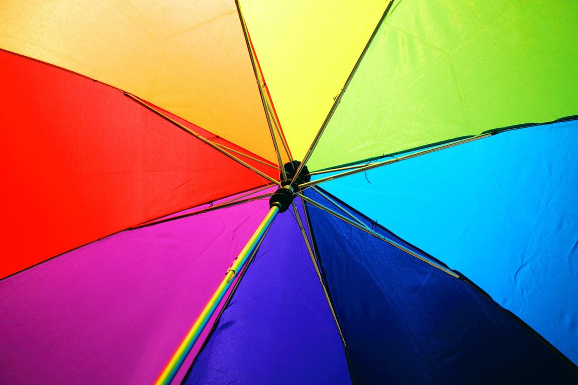 Multicolored Umbrella by Alexander Grey