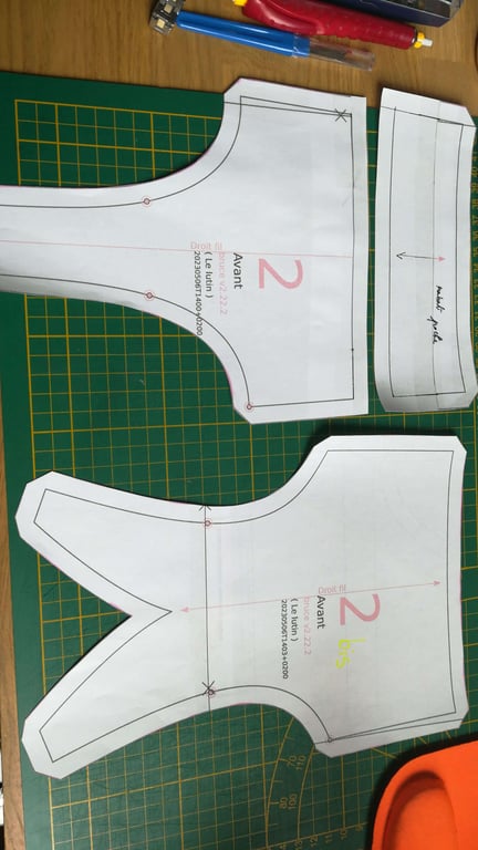 Pattern pieces
