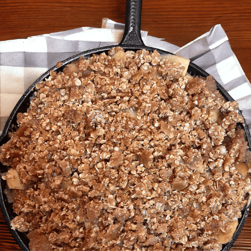Apple Crisp Snickerdoodle Skillet Cookie