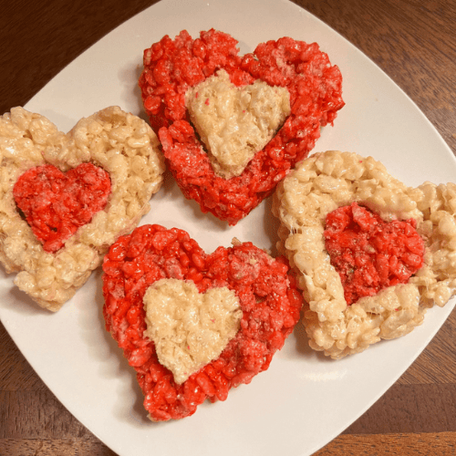 Valentine’s Day Rice Krispie Hearts