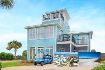 Sunkissed! Oceanview! Pool! Golf Cart! 6 Bedrooms vacation home