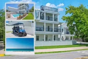 Reefwood: Sleeps 21 - 2 Blocks From Beach - Private Pool and Golf Cart Included! vacation home
