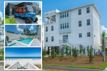 Melody: 30a beaches! Sleeps 18! Includes golf cart vacation home