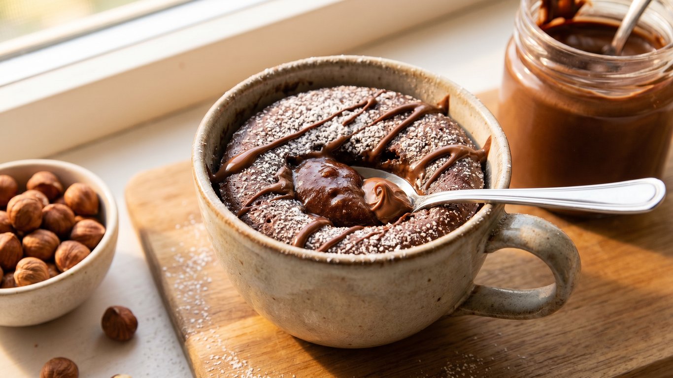 Cover: 2-Zutaten-Schokoladen-Tassenkuchen: Der ultimative 60-Sekunden-Dessert-Trick
