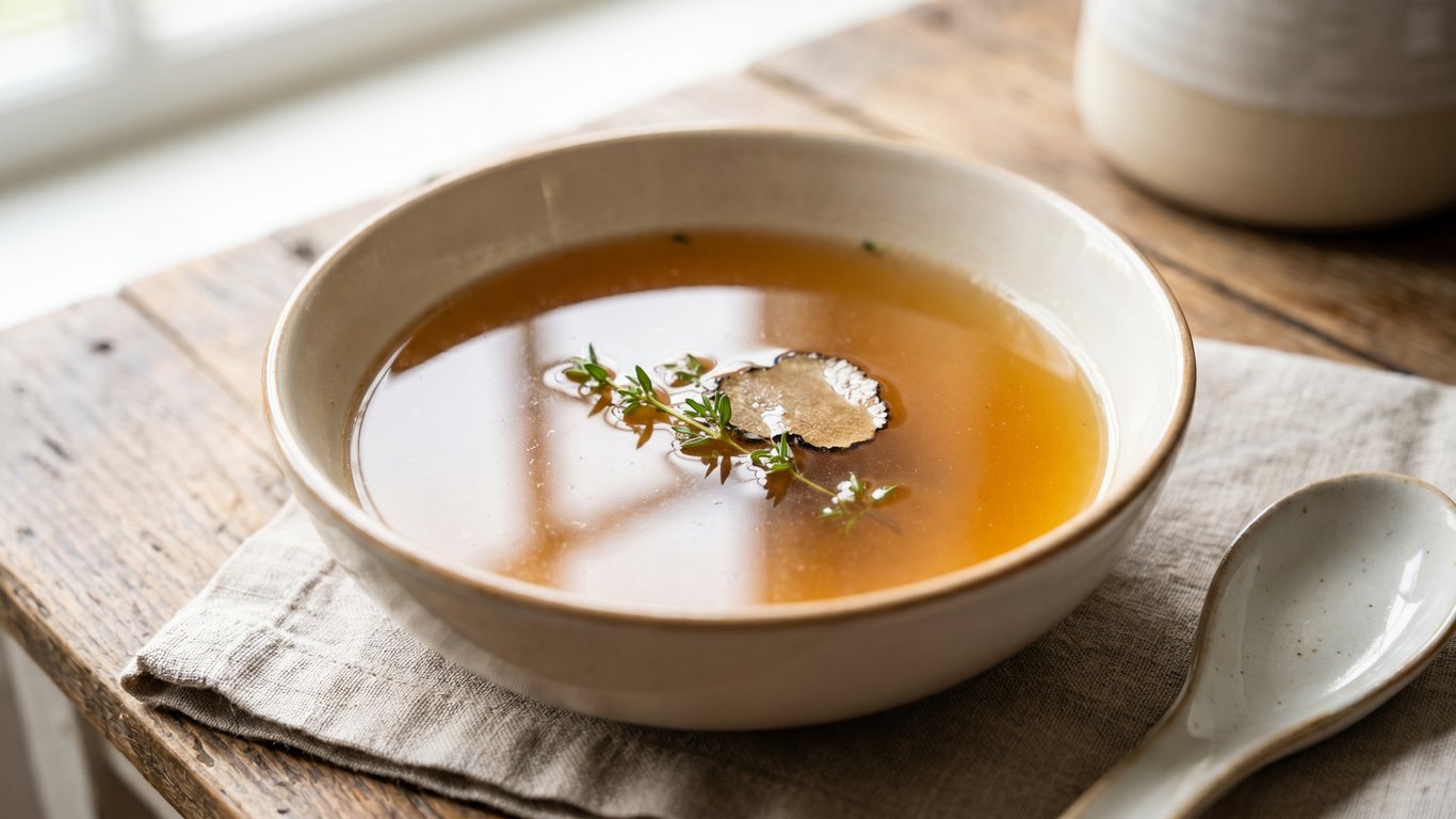 Cover: Das Gelatine-Wunder: Wie Kollagen sich in sahnigen Konsommé verwandelt