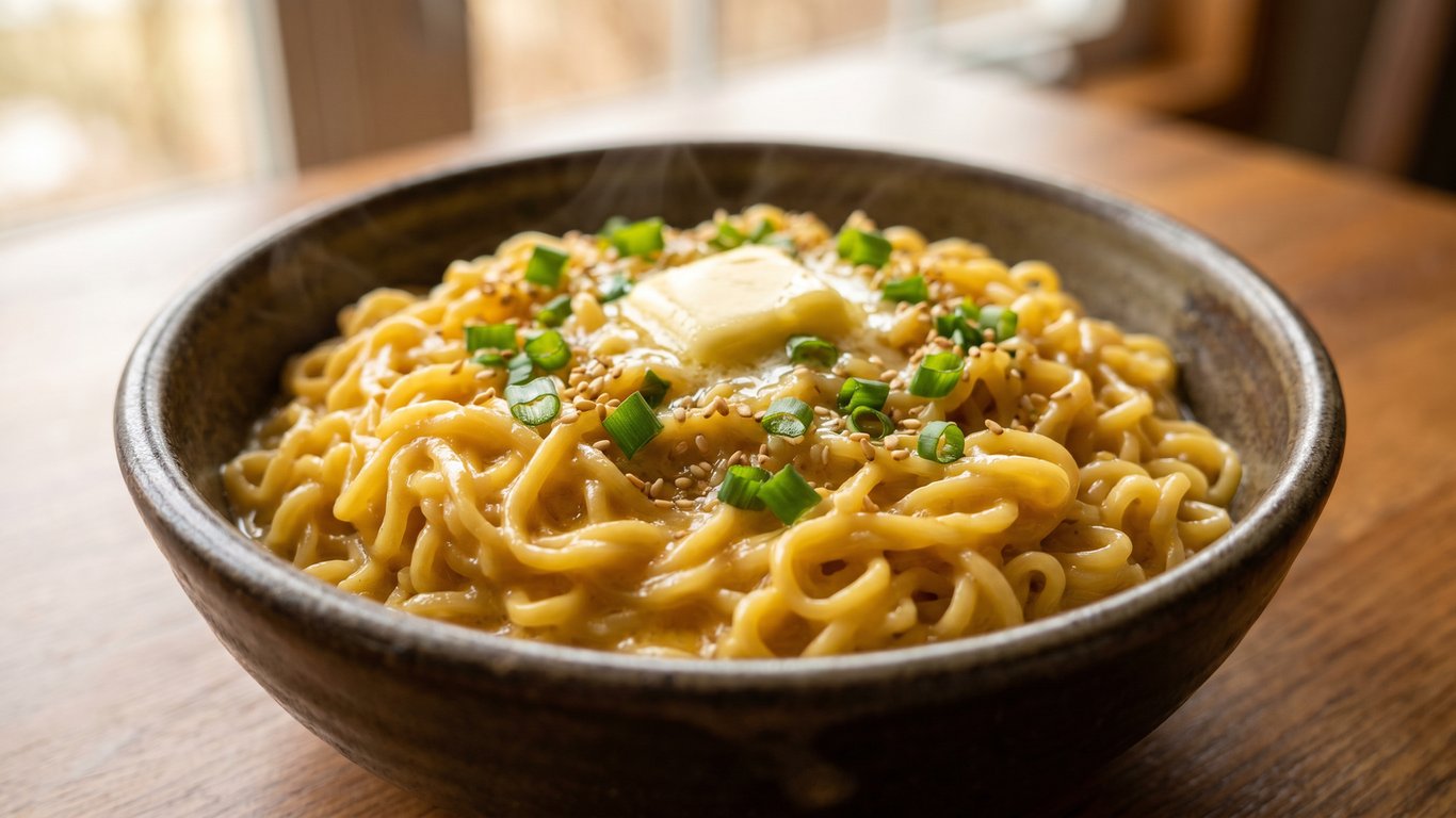 Cover: Kylie Jenners virales Instant-Ramen-Hack: Knoblauch-Butter- und Ei-Sensation