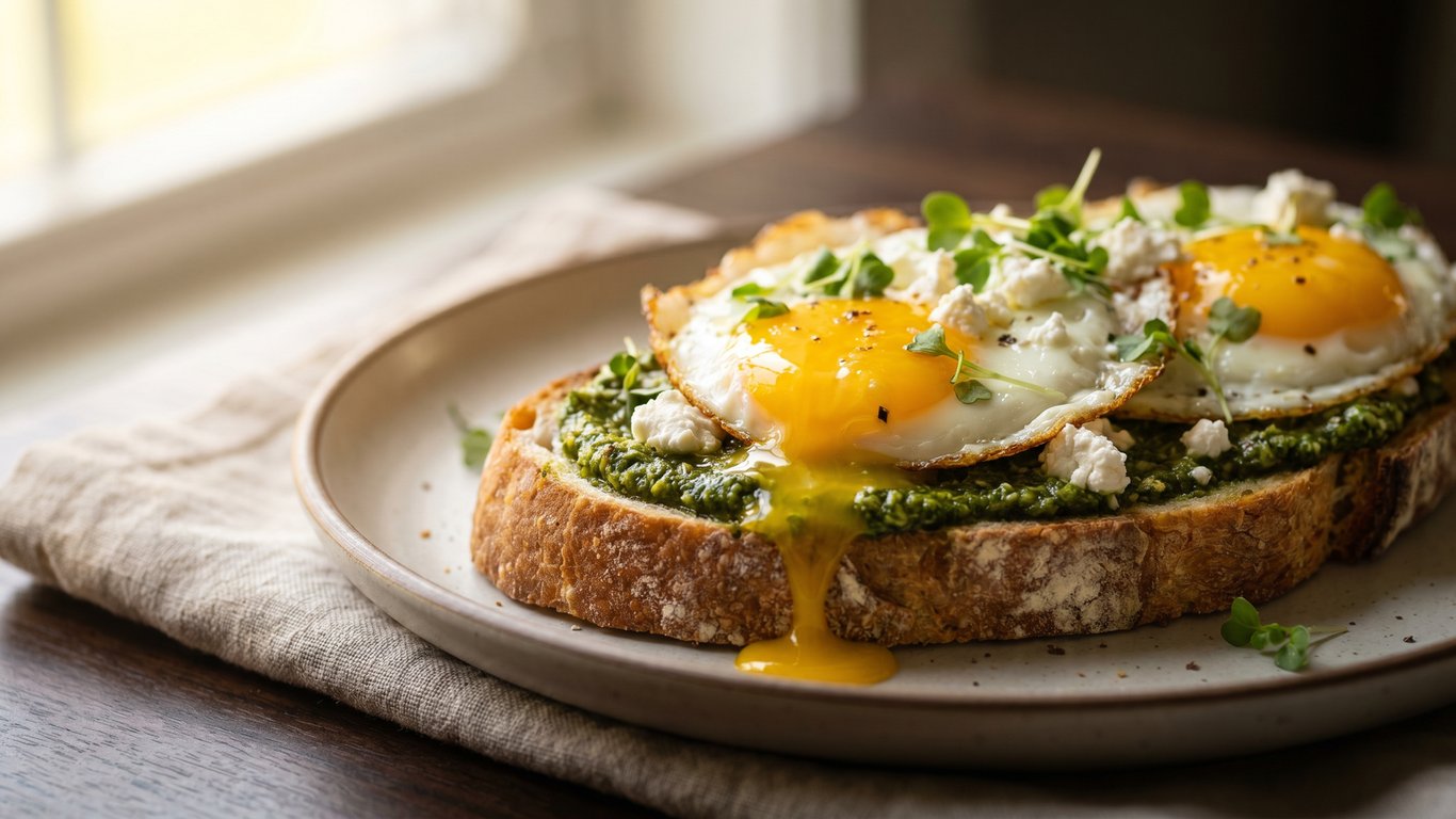 Cover: TikTok-Pesto-Eier: Das 5-Minuten-Kräuterfrühstück-Phänomen