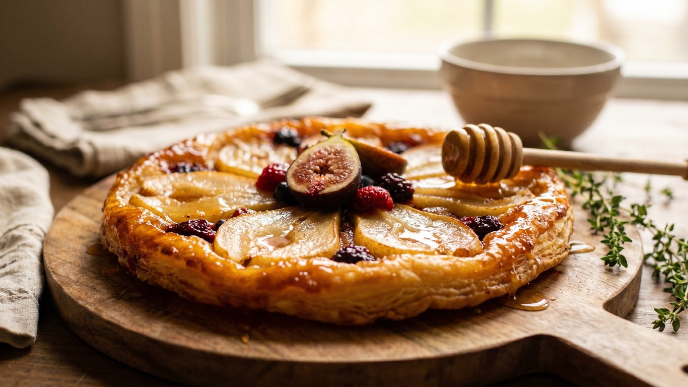 Cover: Das virale Pfannkuchen-Himmelreich: Die elegante Honig- und Frucht-Tart-Sensation