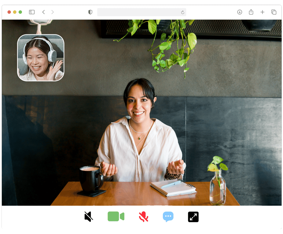 Psicóloga Bricia Paola Ortíz Cardona en una videollamada